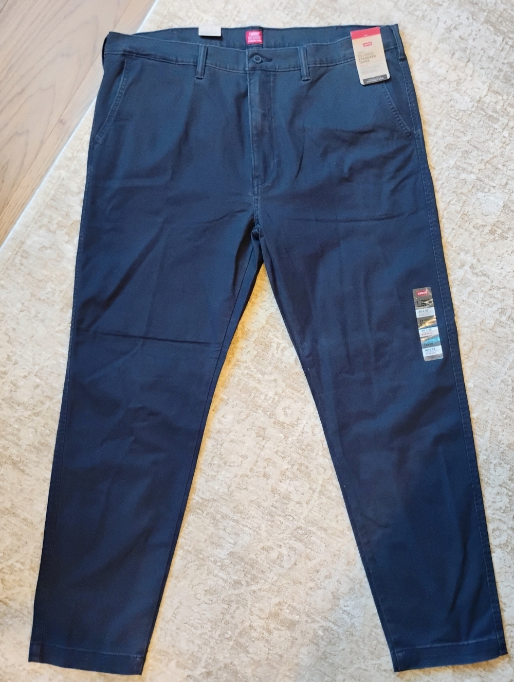 NWT 40x32 Levi's XX Chino Standard Taper Navy Blue Stretch Khaki Pants NEW